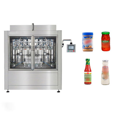 Automatyczna liniowa 48-56 Bpm Szklana butelka z tworzyw sztucznych 250 ml 500 ml Maszyna do napełniania sosem Bbq